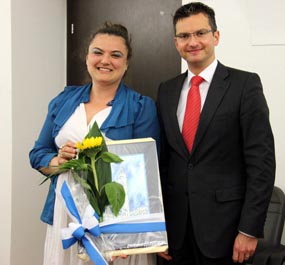 Direktorkata Marija Dulevska so gradonacalnikot na Kamnik
